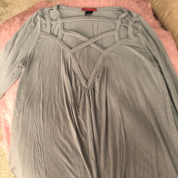 Bke red top, size medium, taupe, long sleeve - Picture 4 of 4